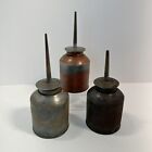 Vintage Antique Oil Can Thumb Oiler Lot of 3 Red