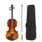 1/8 Size Acoustic Violin fit for 4-5 Years Old Kids +Case+Bow+Rosin Natural