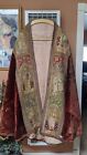 Antique Hand Embroidered Silk and Velvet 16th or 17th Century Cope