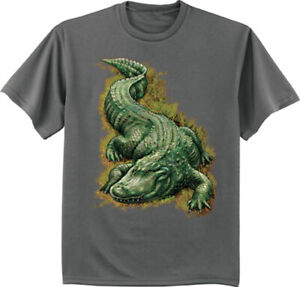 Mens Alligator T-shirt Wildlife Outdoor Florida Design Graphic Tee
