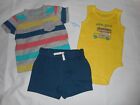 Carter's Baby Boy 3-Piece Local Cutie Shorts Outfit - Infant Size 6 Months - New