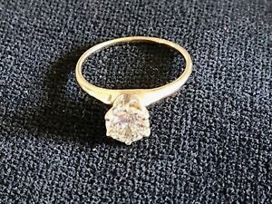 antique old mine cut diamond engagement ring
