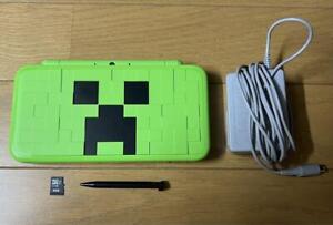 New Nintendo 2DS XL LL Minecraft Creeper Edition Console w/Charger Stylus SD