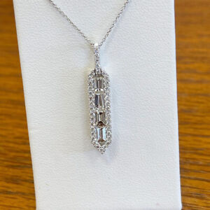Women Fashion Cubic Zircon 925 Silver Filled Necklace Pendant Wedding Gift