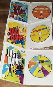 Wii Just Dance KIDS game lot 1_2_2014 COMPLETE_Music Dancing set/BUNDLE song CIB