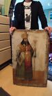 Extra large Inscribed Antique Russian  icon for restoring
