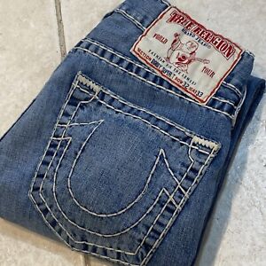 Vintage True Religion Jeans BOBBY SUPER T Row 32X29 Men's Thick Stitching USA A5