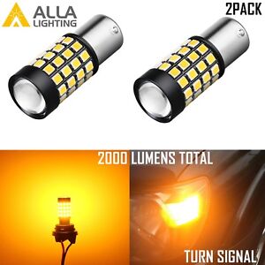 Alla Lighting 7507NA 51-LED Turn Signal Light Bulb Blinker Lamp Amber Yellow,2pc