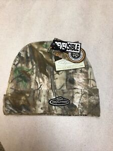 NWT Team Realtree Cuffed Beanie Hat Camouflage Reversible Orange Hunting Cap