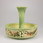 Roseville Pottery Donatello Fern Dish/Attached Bud Vase, Shape 237-8, Cherubs
