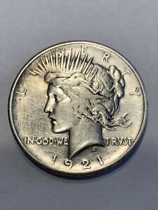1921 High Relief Peace Dollar 90% Silver KEY DATE