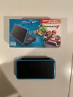 Nintendo 2DS XL - Black/Turquoise Mario Kart 7  (WITH ORIGINAL BOX + CASE)