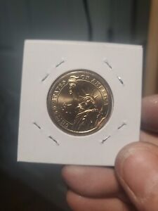 2007 P Thomas Jefferson Dollar Coin Cud Reverse Clip Error. (Unc From Bank Roll)