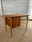 mid century modern desk with drawers