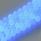 10 Glow In The Dark Stone Beads 8mm Blue Beads Jewelry Making Supplies Set