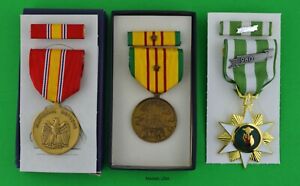 Vietnam Campaign, Service, National Defense Medals, Ribbons Bar 1 Campaign Star