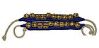Blue Pads Ghungroo Pair 1 Line Of Brass Bells Mounted On Good Quality Ghangru