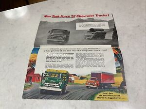 1957 Chevrolet Task-force Trucks Sales Brochure Mailer