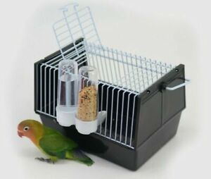 Portable Pet Parrot Small Bird Cage Carry Wooden Stand Bird Travel Transport Bag