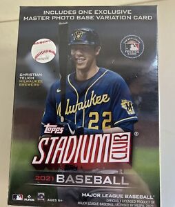Topps Stadium Club 2021 MLB Blaster Box (40 Cards, 1 Master Photo Base...