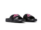 Nike BENASSI JDI Slide🔥New Women's Black/Pink Sandals 343881-061 NIB Sz 10w