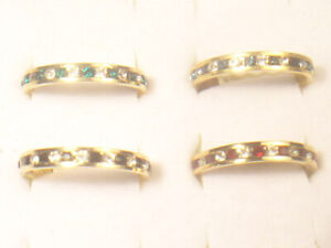 **** 4...RINGS BAND  DESIGNER WITH SWAROVSKI  CRYSTALS WHOLESALE LOTS 006.4