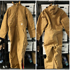 Carhartt 46Tall Boiler Suit Canvas Full Zip Thermal Quilted Duck Lined Coveralls