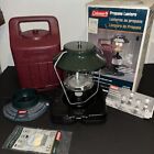 Coleman Double Mantle Propane Lantern with Maroon Case Vintage Never Used