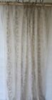 Vintage Beige Lace Curtain Panel With Fringe 67W x 85