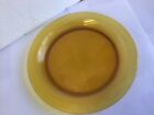 Amber glass 9” dinner plate made in Mexico F-016