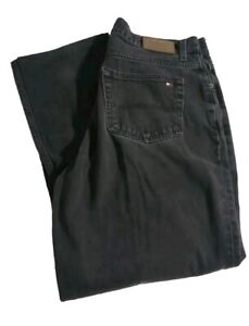 Vintage Tommy Hilfiger Faded Black Denim Men's Jeans Size 35/32 (32x28 Measured)