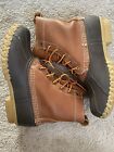 LL Bean Women’s Brown Leather Lace Up Duck Bean Boots Size 9 Waterproof Snow