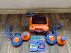Vtech V Smile TV Learning System Console Bundle 4 Games 2 Controllers (UNTESTED)