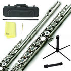 Sky Nickel Plated C Open Hole Flute w Case, Stand, Cleaning Rod, Cloth and More