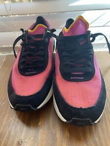 Size 7.5Y Women shoes Nike Waffle One Hot Pink Yellow Black White dc0481-600