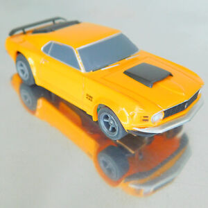 AFX TOMY Ford Mustang BOSS 429 Mega G+ Plus HO Slot Car Orange blk TESTED WORKS