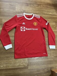 2021/22 Manchester United UCL Home Jersey #11 Greenwood M Adidas Long Sleeve NEW
