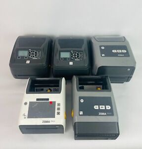 Lot of 5 Zebra Thermal Label/Barcode Printers (For Parts - ZD500,  ZD620, ZD621)