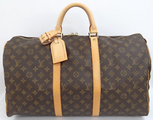 Louis Vuitton Keepall 50 Boston Bag M41426 Monogram Brown France 49200284900 2