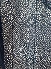 Large Black Lace Scarf Shawl Shoulder Mantilla Wrap 35”x120” Raw Edges