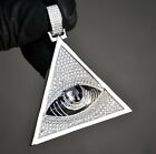 Attractive Pyramid Eye Pendant With White Lab Created White Cubic Zirconia