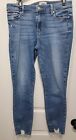 Paige Verdugo Ankle Jeans Blue Lightly Distressed Stretched Size 30