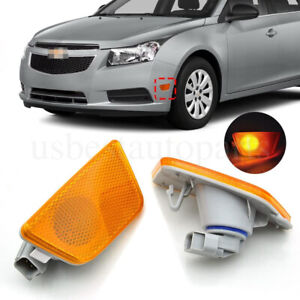 For Chevy Cruze 2011-2015 Front Bumper Reflector Side Marker Light Assembly Pair (For: 2015 Cruze)