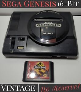 ✨VINTAGE✨ 16-Bit Sega Genesis Console No Wires & Jurassic Park ✯COLLECTIBLE✯