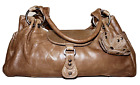 WHITE STUFF Small Khaki Distressed Leather Handbag