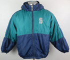 Vintage Starter Seattle Mariners Jacket Blue Green Size L Hooded Full Zip Logo