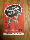 Taunton DOG track greyhound racing program 1947 Mail time, Sandy Roll,trigger