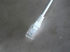 Cat6 Patch Cord 1' Foot Ethernet Network Cable in White 25 Pcs
