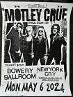 Motley Crue 1981 May 6 2024 Bowery Ballroom NYC Secret Show Limited 1/200 Poster