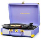 Vinyl Record Player Vintage 3-Speed Bluetooth Suitcase Digital Lavender